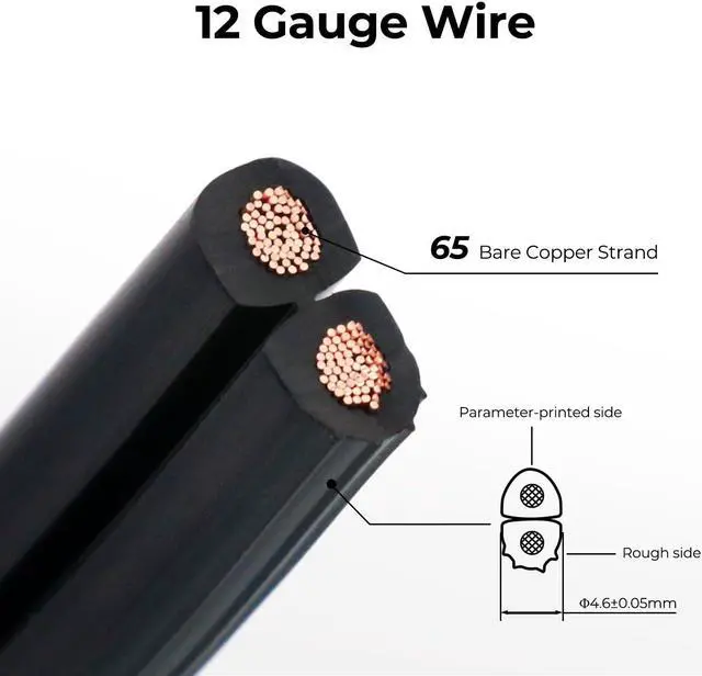 Alt view image 2 of 6 - FIRMERST 12/2 Low Voltage Wire Outdoor Landscape Lighting Cable 50 Feet