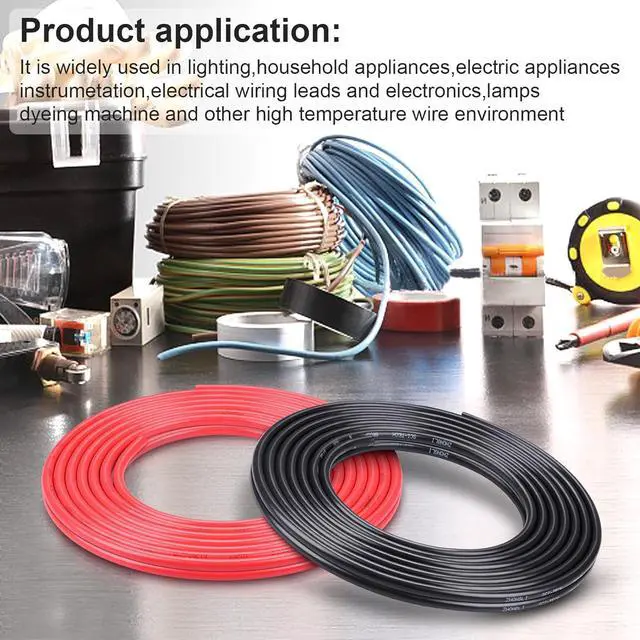Alt view image 6 of 7 - 8 Gauge Wire, 20FT Red and Black Stranded Oxygen-Free Copper Wire, Flexible 8AWG Wire for Automotive Boat Marine Solar Panel LED Lights (8AWG, 20FT)
