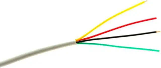 Alt view image 6 of 6 - 22-4 1000 Ft. 22 AWG 2 Pairs 22/4 Alarm Wire Cable 22 Gauge 4 Conductors for Efficient Power and Signal Transmission White