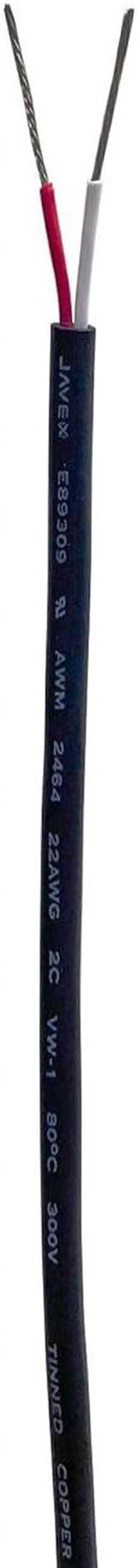 Alt view image 2 of 4 - JAVEX AWM UL2464 Electrical Wire (100 FT), 22-Gauge AWG [Tinned Copper] 2 Conductors Power, Lighting, Low Voltage Electrical Wire, Black