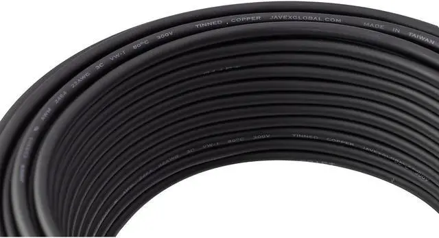 Alt view image 3 of 4 - JAVEX AWM UL2464 Electrical Wire (100 FT), 22-Gauge AWG [Tinned Copper] 2 Conductors Power, Lighting, Low Voltage Electrical Wire, Black