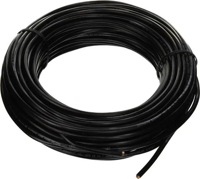 Main image of Woods Southwire 49273643 100' 18/7 Multi-Conductor Sprinkler Wire for outdoor use, Black, 100 Ft