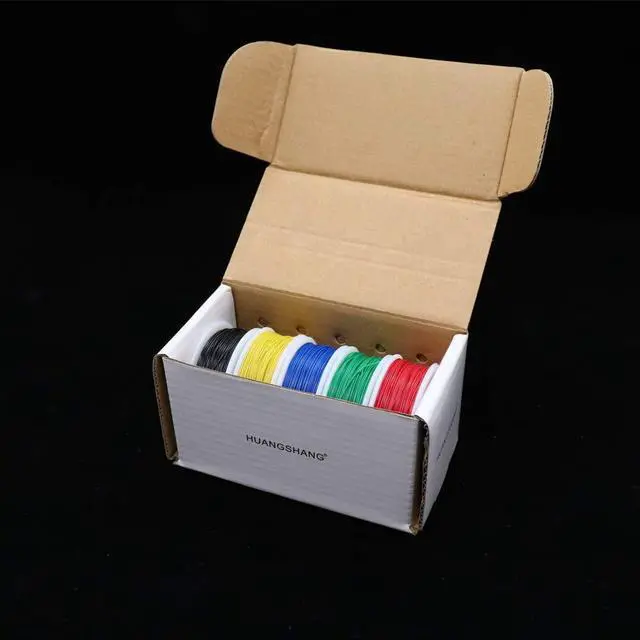 Alt view image 2 of 7 - 5pcs 164ft Copper Hookup Wire Kit Wrapping 30AWG Cable Jumper Wire Solid Core Tinned Copper Wrapping Wire 5 Color