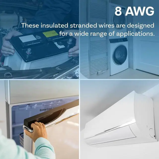 Alt view image 3 of 6 - MMOBIEL 8 AWG - 10mm² Battery Electrical Cable Red and Black 1.5 m / 5 ft Silicone Wire 1650 Strands Tinned Copper Wires for RC Aircraft, Trucks, Auto, Battery Clamp Cable