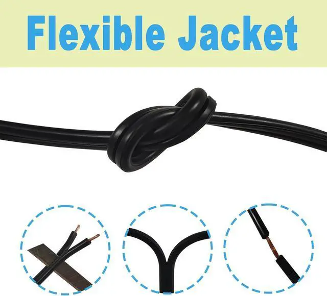 Alt view image 6 of 7 - 16/2 Low Voltage Landscape Lighting Wire, Outdoor Direct Burial Cable, 16 Gauge 2 Conductor, 100 Feet