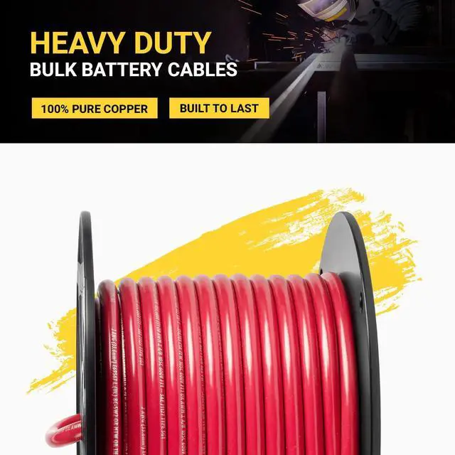 Alt view image 3 of 7 - Spartan Power Battery Cable, 100% Pure Copper Wire, Automotive, Inverter, MPPT, Car Audio Speaker Amp Stereo, RV Trailer, Made in USA