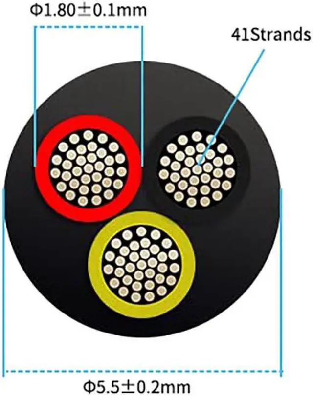 Alt view image 5 of 6 - 18 Gauge 3 Conductor Electrical Wire 25FT, UL 2464 18 AWG 3 Wire Cable Tinned Copper PVC Stranded 18/3 Core Wire for LED Lighting, Outdoor Low Voltage Extension Cable, Automotive etc.