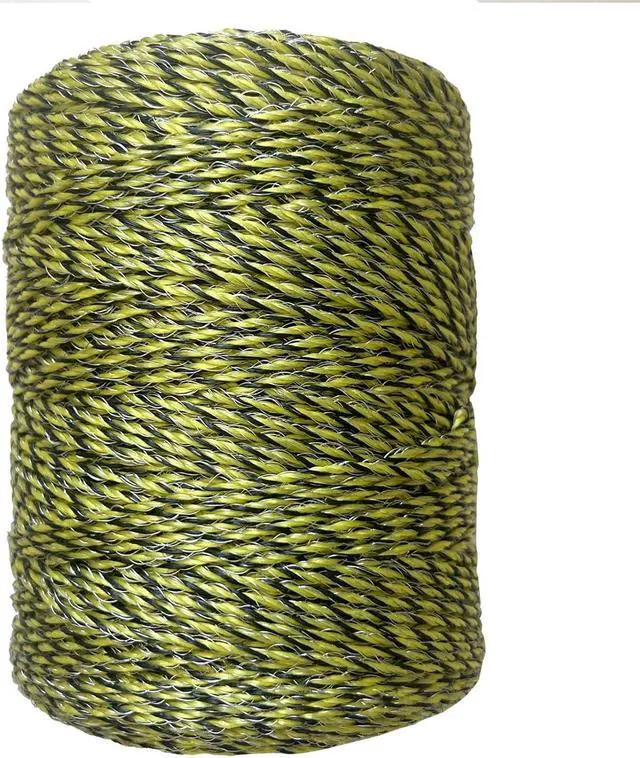 Alt view image 6 of 6 - Upgraded Electric Fence Polywire 1312feet 400 Meters,1/8 Diameter Portable Electric Fencing Polywires, 6 Stainless Steel Strands Easy to Install,Portable Electronic Fence,Yellow and Black