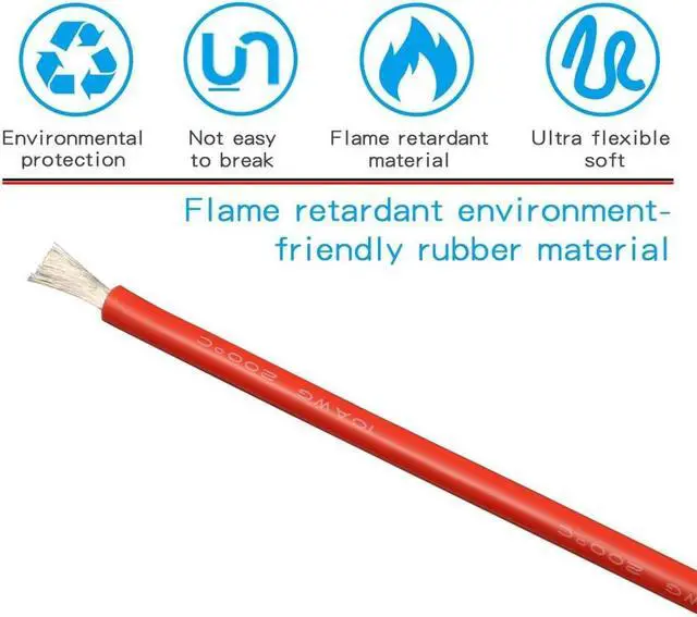 Alt view image 5 of 7 - BNTECHGO 10 Gauge Silicone Wire Red 20 ft Ultra Flexible 10 AWG Stranded Tinned Copper Wire