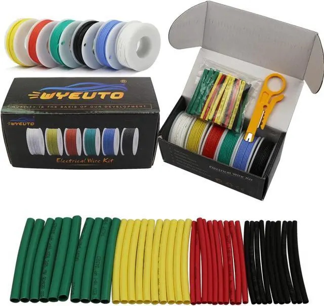 Alt view image 2 of 4 - 18awg Stranded Wire Core Hook up Wires-6 Different Colored Jumper Wire 16.4ft or 5m Each,18 Gauge Tinned Copper Wire Silicone (OD: 2.3mm) Hook up Wire Kit