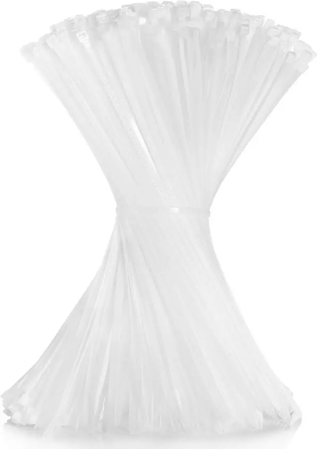 Main image of Cable Zip Ties 12 inch Cehony 500 Pack White Zip Ties Heavy Duty 50lbs Tensile Strength Plastic Zip Ties for Outdoor and Indoor Multi-Purpose Cable Ties Self-Locking UV Resistant Wire Ties Wraps