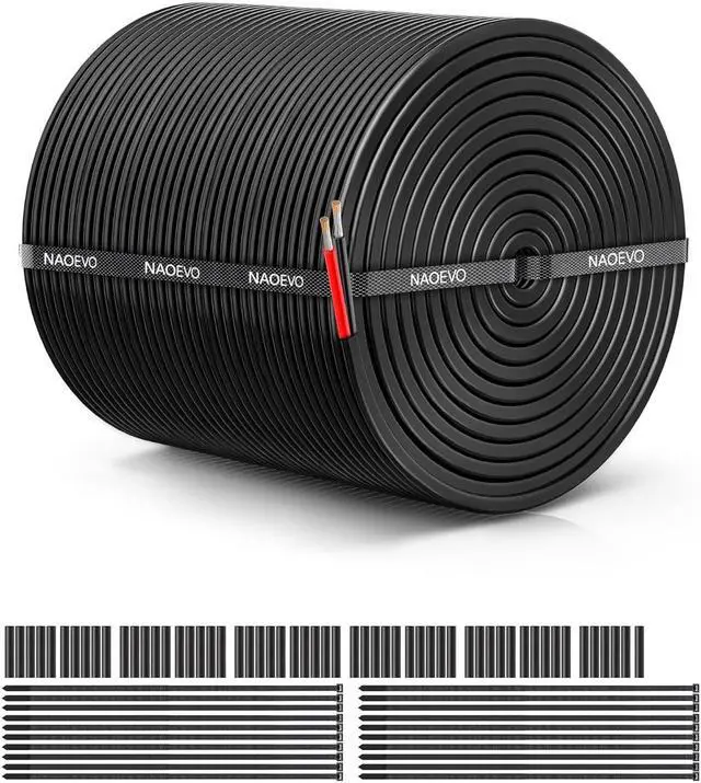 Main image of 12 Gauge Wire 2 Conductor Electrical Wire, 12 AWG Wire Stranded PVC Cord, 12V Low Voltage/Tinned Copper/Flexible/12/2 Wire for Automotive Wire LED Strips Lamp Lighting Marine (200FT-60.96M)