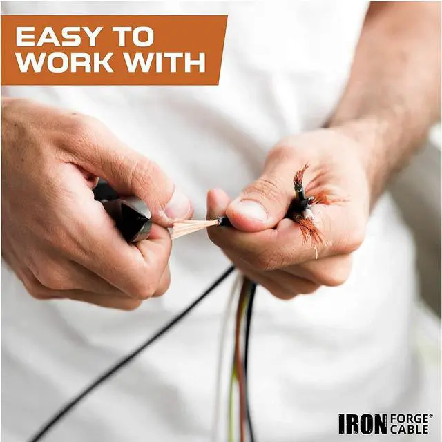 Alt view image 4 of 5 - Iron Forge Cable 6 Gauge Primary Wire 2 Pack - 25ft Copper Clad Aluminum Wire - 1 Red and 1 Black