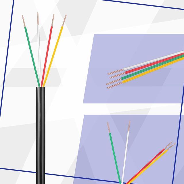 Alt view image 2 of 7 - Hoolerry Solid Sprinkler System Wire 18 Gauge Irrigation Wire with UV Resistant PVC Jacket Sprinkler Cable for Underground Irrigation System Field Central Control System 30V, UL Listed (18/4, 50 Ft)