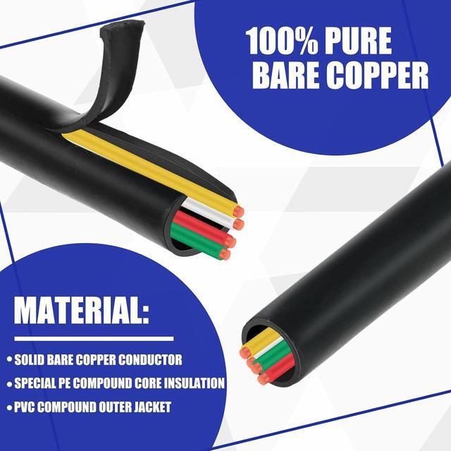 Alt view image 3 of 7 - Hoolerry Solid Sprinkler System Wire 18 Gauge Irrigation Wire with UV Resistant PVC Jacket Sprinkler Cable for Underground Irrigation System Field Central Control System 30V, UL Listed (18/4, 50 Ft)