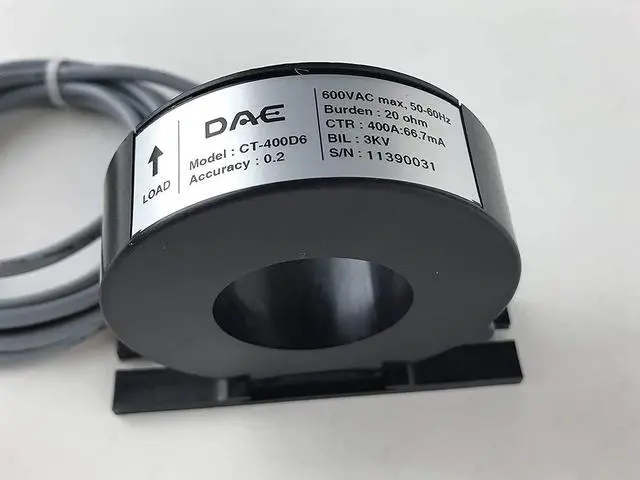 Alt view image 7 of 7 - DAE P153-400-S KIT, UL CTEP kWh Smart Submeter 1P3W(2 hot wire 1 neutral) 400A 120/240V 2 CTs RS485
