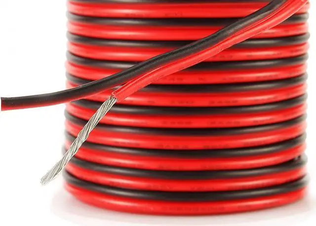 Alt view image 2 of 7 - 100FT 18 AWG Gauge Electrical Wire Hookup Red Black Copper Stranded Auto 2 Wire Low Voltage 12v DC Wire for Single Color LED Strip Extension Cable Cord Spool