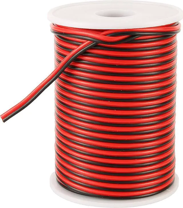 Alt view image 3 of 7 - 100FT 18 AWG Gauge Electrical Wire Hookup Red Black Copper Stranded Auto 2 Wire Low Voltage 12v DC Wire for Single Color LED Strip Extension Cable Cord Spool