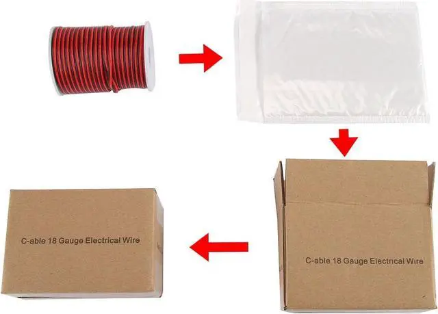 Alt view image 6 of 7 - 100FT 18 AWG Gauge Electrical Wire Hookup Red Black Copper Stranded Auto 2 Wire Low Voltage 12v DC Wire for Single Color LED Strip Extension Cable Cord Spool