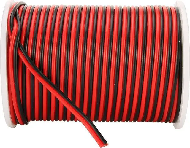 Alt view image 5 of 7 - 100FT 18 AWG Gauge Electrical Wire Hookup Red Black Copper Stranded Auto 2 Wire Low Voltage 12v DC Wire for Single Color LED Strip Extension Cable Cord Spool