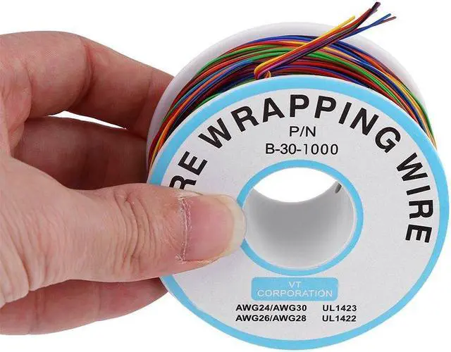 Alt view image 7 of 7 - Copper Wire Wire-Wrapping 30AWG 8-Wire Colored Insulation Test Wrapping Cable P/N B-30-1000 250M PCB Solder Tinned Copper Solid Cable 80