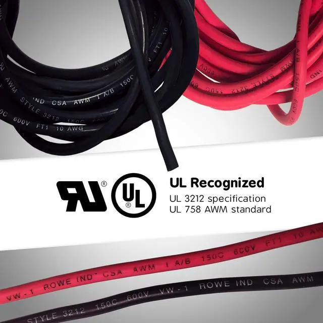 Alt view image 3 of 7 - 30 ft 10 Gauge High Temperature Wire 150 Degrees C Rated. UL and CSA Rated Silicone Rubber Insulated Cable Black and Red 15 ft of Each Color, Made in USA (30FT 10g Silicone Wire)