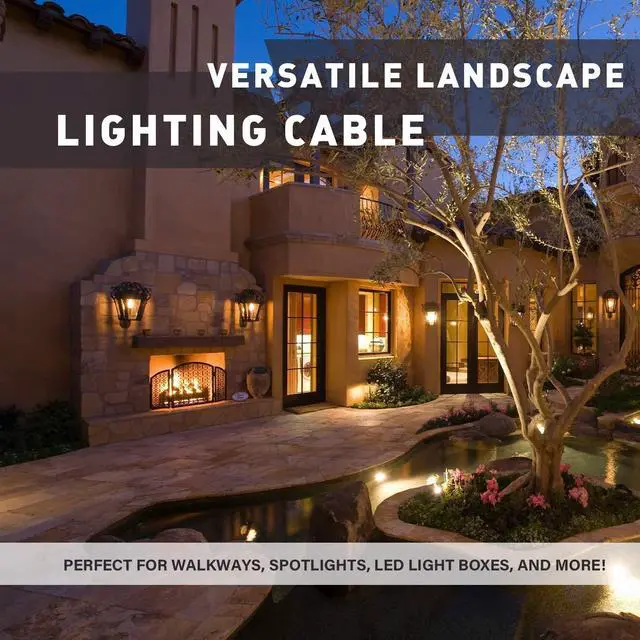 Alt view image 7 of 7 - Malibu 16/2 Low Voltage Landscape Lighting Wire 2 Pack 50 feet 16 AWG Outdoor Electrical Cable for Garden Lights 9920-0050-162