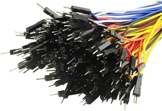 Alt view image 3 of 6 - 150Pcs 5 Colors 1Pin 2.54mm Female to Male Breadboard Jumper Wire PVC Soldering Brushless Motor Double-end Tinning Connector Cable(PCB Jump Circuit Board Cable Wire Set) 200mm