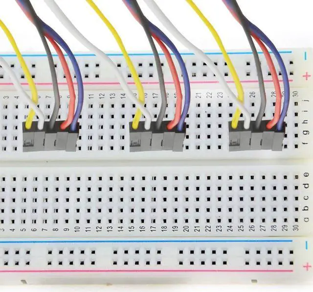 Alt view image 4 of 6 - 150Pcs 5 Colors 1Pin 2.54mm Female to Male Breadboard Jumper Wire PVC Soldering Brushless Motor Double-end Tinning Connector Cable(PCB Jump Circuit Board Cable Wire Set) 200mm