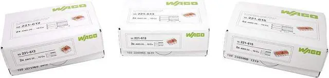 Alt view image 2 of 5 - WAGO 221-61x LEVER-NUTS 10AWG 95pc Compact Wire Connector Assortment