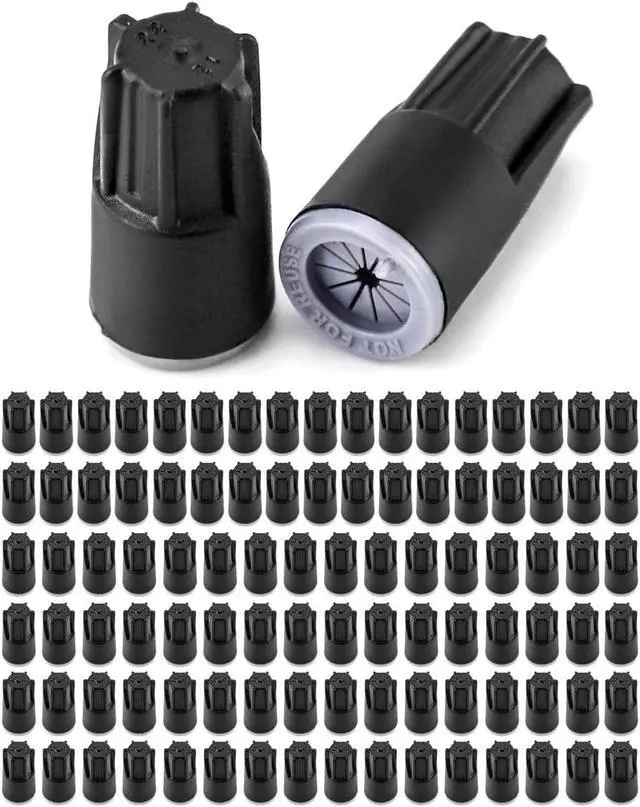 Alt view image 7 of 7 - QWORK Waterproof PVC Connectors, 100 Pcs Wire Connector Electrical Nuts Caps for Low Voltage Landscape and Outdoor Wires - Compatible with Multiple Wire Gauges