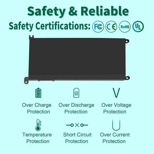 Alt view image 4 of 6 - WDX0R Laptop Battery for dell Inspiron 15 7579 7569 5578 5565 5567 5568 5570 5775 5579 7560 7570 13 5378 5368 7375 7368 7378 17 5765 5767 5770 Series P69G001 P58F P58F001 P75F P66F P69G 3CRH3