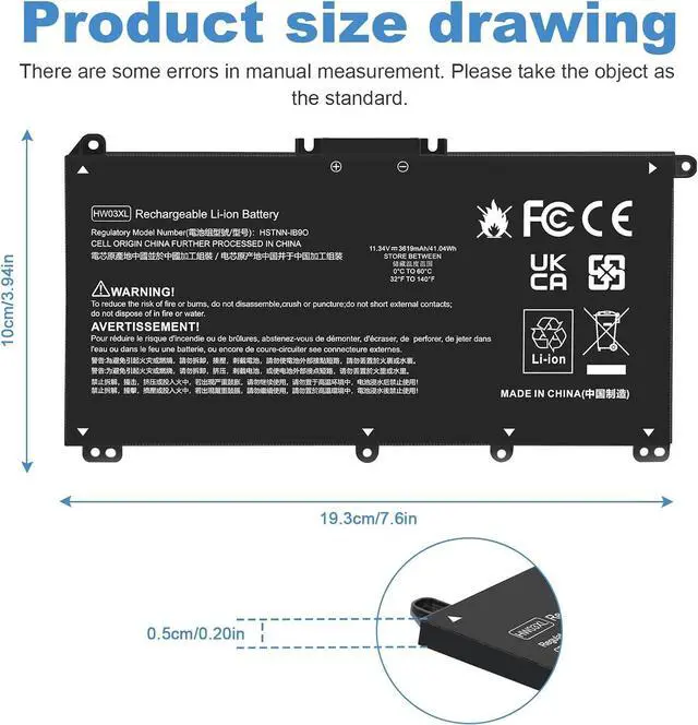 Alt view image 2 of 7 - HW03XL Laptop Battery for HP Pavilion 15-EG 15-EG1025CL 15-EG1053CL 15-EH 15-EH1254NG 17-CN 17-CN0065CL 17-CN0023DX 17-CN0053CL 15T-EG 15Z-EH 17-CP 17S-CU 17T-CN 17Z-CP Series L97300-005 HSTNN-IB90