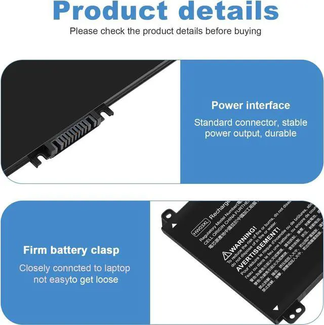 Alt view image 3 of 7 - HW03XL Laptop Battery for HP Pavilion 15-EG 15-EG1025CL 15-EG1053CL 15-EH 15-EH1254NG 17-CN 17-CN0065CL 17-CN0023DX 17-CN0053CL 15T-EG 15Z-EH 17-CP 17S-CU 17T-CN 17Z-CP Series L97300-005 HSTNN-IB90