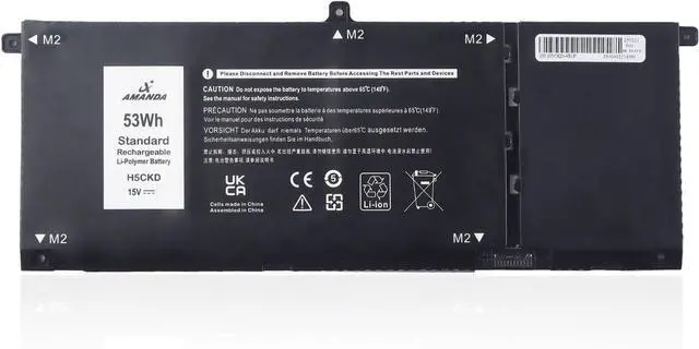 Main image of H5CKD Laptop Battery Compatible with Dell Latitude 3410 3510 Vostro 5300 5401 5501 Inspiron 5300 5401 5408 5501 5508 5400 7405 7300 7500 2-in-1 Series 07T8CD 0TXD03 09077G JK6Y6 [15V/53Wh]