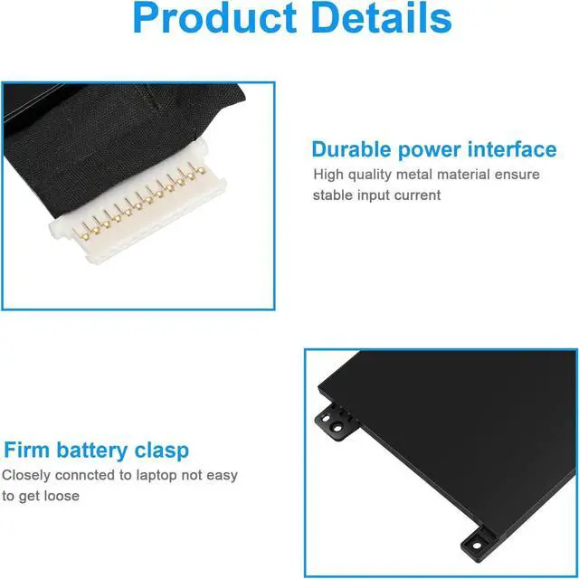 Alt view image 7 of 7 - Futurebatt 1FKCC Laptop Battery Compatible with Dell Latitude 7200 7210 2-in-1 Series T04J T04J001 T04J002 T5H6P 09NTKM 9NTKM 0D9J00 D9J00 0KWWW4 KWWW4