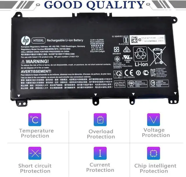 Alt view image 5 of 6 - HP HT03XL L11119-855 Laptop Battery for HP Pavilion 14-CE 14-CF 14-DF 15-CS 15-DA 15-DB 15-DW 17-by 17-CA HP 240 245 250 255 G7 340 348 G5 L11119-855 L11421-421 HSTNN-LB8M L11119-855