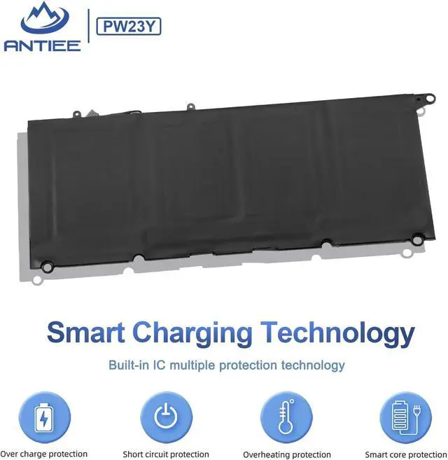 Alt view image 5 of 7 - PW23Y 60Wh Laptop Battery Replacement for Dell XPS 13 9360 3-9360-D1605G 13-9360-D1605T 13-9360-D1505 13-9360-D1505G 13-9360-D1609 13-9360-D1609G 13-9360-D1705G 13-9360-D1805TG RNP72 0RNP72 0TP1GT