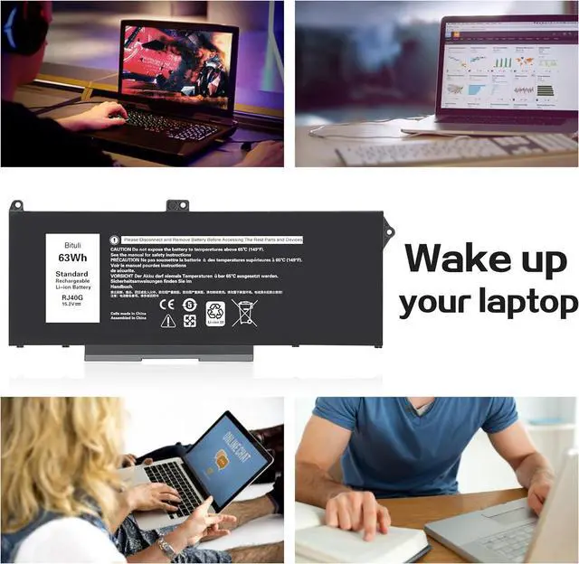 Alt view image 5 of 6 - RJ40G Laptop Battery Replacement for Dell Latitude 14 5420 Latitude 15 5520 Precision 15 3560 Series P137G P137G001 P104F P104F001 P104F002 075X16 01K2CF WY9DX 0WK3F1 0M3KCN 005R42 15.2V 63Wh