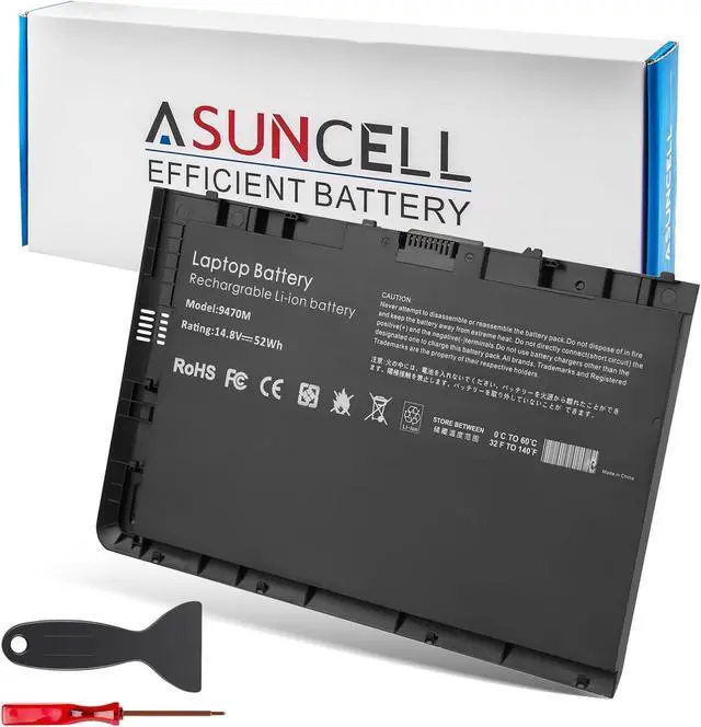 Main image of ASUNCELL BT04XL 14.8V 52WH Notebook Battery for HP EliteBook Folio 9470 9470M 9480m Ultrabook BT04 BA06 HSTNN-IB3Z HSTNN-I10C 687945-001 H4Q47AA 687517-241 HSTNN-DB3Z 687517-171 BA06XL H4Q48AA