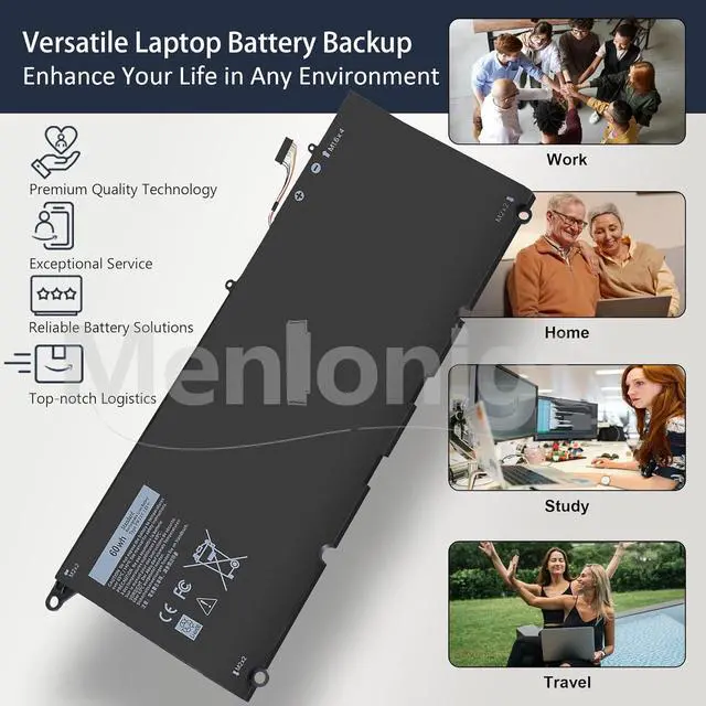 Alt view image 7 of 7 - New PW23Y Laptop Battery Replacement for Dell XPS 13 9360 P54G002 13-9360-D1605G 13-9360-D1605T 13-9360-D1609 13-9360-D1609G 13-9360-D1705G Series Rechargeable TP1GT RNP72 0RNP72 0TP1GT