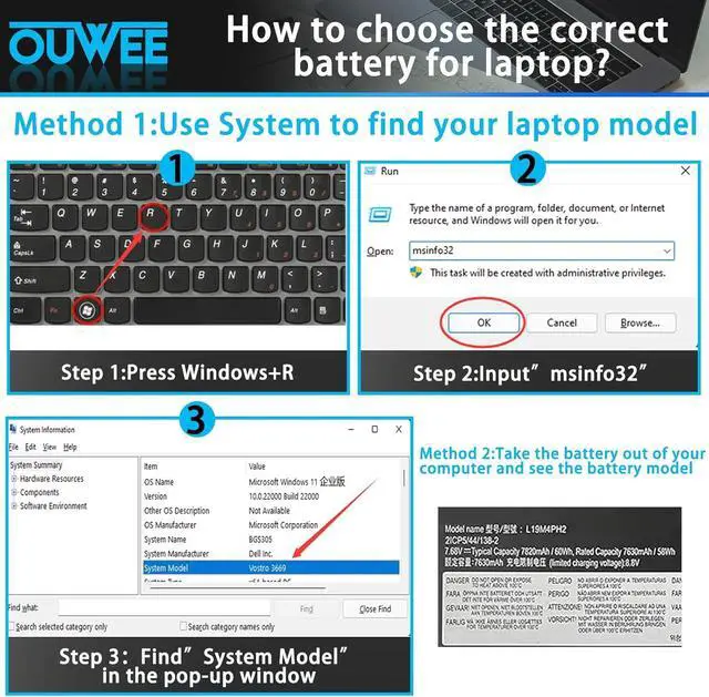 Alt view image 4 of 5 - L19M4PH2 5B10Z33896 L19C4PH2 5B10Z33895 Battery Replacement for Lenovo Yoga 9-14ITL5 Yoga 9i (14inch) 2-in-1 Series 7.68V 60Wh 7630mAh