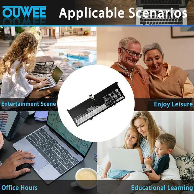 Alt view image 5 of 5 - L19M4PH2 5B10Z33896 L19C4PH2 5B10Z33895 Battery Replacement for Lenovo Yoga 9-14ITL5 Yoga 9i (14inch) 2-in-1 Series 7.68V 60Wh 7630mAh