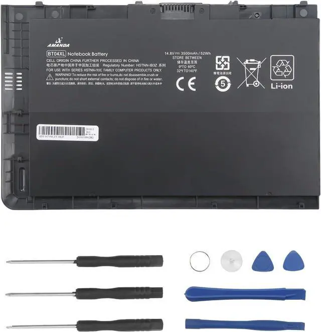 Main image of BT04XL Notebook Battery for HP EliteBook Folio 9470 9470M 9480m Ultrabook BT04 BA06 HSTNN-IB3Z HSTNN-I10C 687945-001 H4Q47AA 687517-241 HSTNN-DB3Z 687517-171-14.8V 52WH