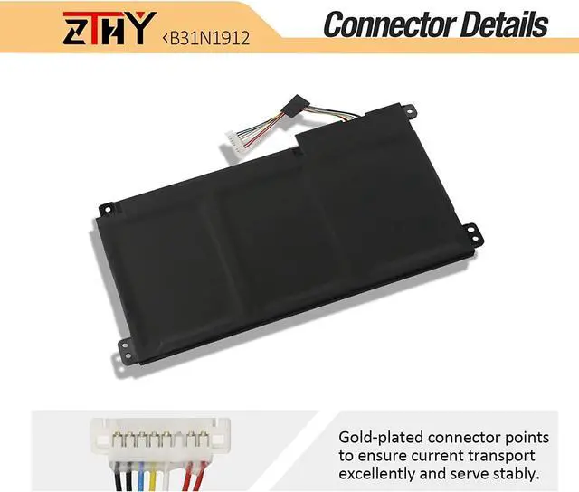Alt view image 4 of 7 - B31N1912 C31N1912 Laptop Battery Compatible with Asus VivoBook 14 E510 E510MA E510KA L510 L510MA E410 E410M E410MA L410 L410M L410MA E410KA F414 F414MA R522MA E410KA-EK139TS E510KA-EJ033TS 11.55V 42Wh