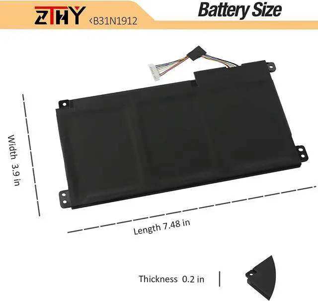 Alt view image 7 of 7 - B31N1912 C31N1912 Laptop Battery Compatible with Asus VivoBook 14 E510 E510MA E510KA L510 L510MA E410 E410M E410MA L410 L410M L410MA E410KA F414 F414MA R522MA E410KA-EK139TS E510KA-EJ033TS 11.55V 42Wh