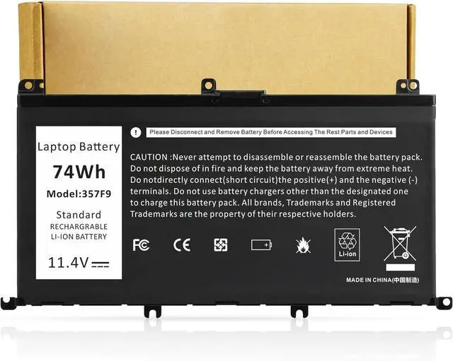 Main image of Futurebatt 357F9 Laptop Battery Replacement for Dell Inspiron 15 7000 Gaming 15 7559 i7559 7557 i7557 5577 7567 5576 7566 INS15PD 71JF4 071JF4 P57F P65F P65F001 0357F9 0GFJ6 74WH