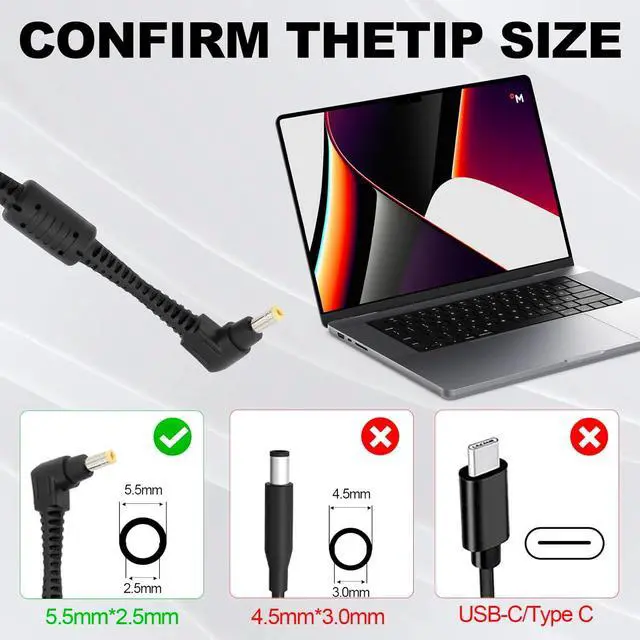 Alt view image 5 of 7 - Original 110W 15.6V 7.05A CF-AA5713A M2 Power Charger for Panasonic Toughbook CF-31 CF-53 CF-52 CF-19 CF-54 CF-33 CF-74 CF-AA5713A M1 Laptop AC Adapter with Power Cord 5.5 2.5mm