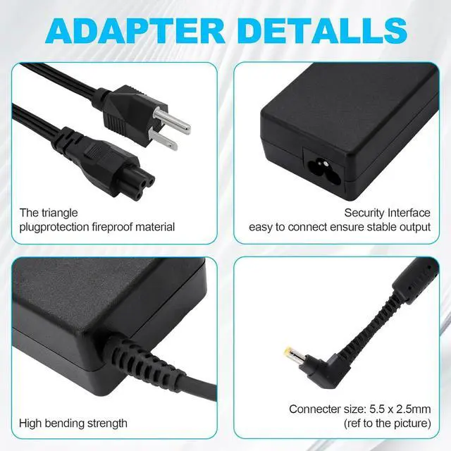 Alt view image 6 of 7 - Original 110W 15.6V 7.05A CF-AA5713A M2 Power Charger for Panasonic Toughbook CF-31 CF-53 CF-52 CF-19 CF-54 CF-33 CF-74 CF-AA5713A M1 Laptop AC Adapter with Power Cord 5.5 2.5mm