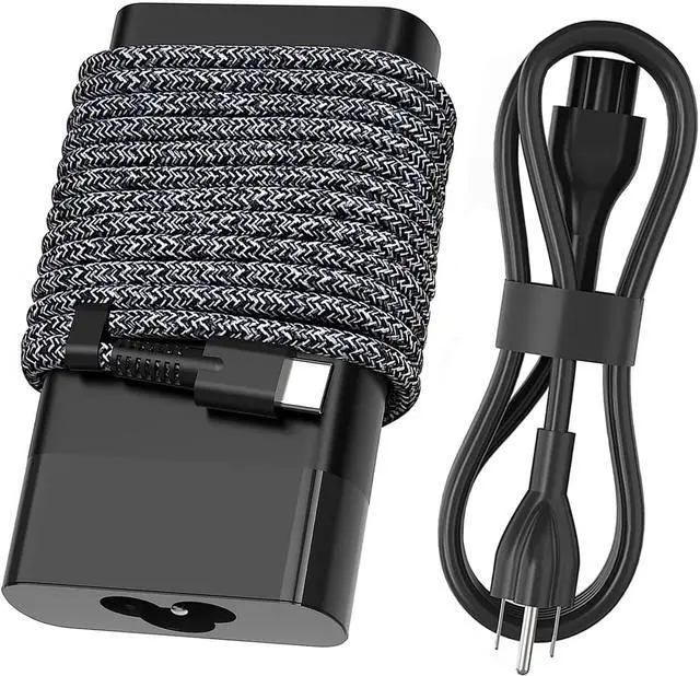 Main image of New Slim 65W USB C Laptop Charger Replacement for HP Spectre X360 EliteBook Chromebook ProBook Envy Pavilion Elite x2 3PN48AA#ABA Fast Charging Type C Slim Travel Power Adapter